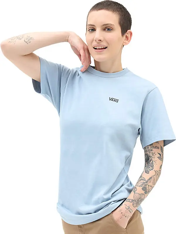 Vans Vans Left chest Logo Žene - Majice Vans - Plava - VN0A7RSRBD2-S - Size: S