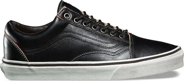 Vans Vans Old Skool All Black Leather Unisex - Tenisice Vans - Crna - VA38G1OE6-3.5UK - Size: 3.5