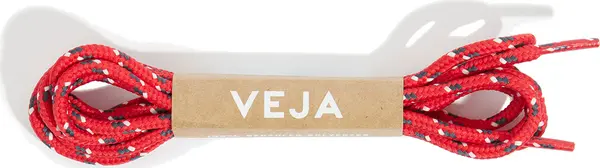 Veja Veja Laces Rond Rec Pol Pekin-Nautico-Eggshell Unisex - Kočnice Veja - Crvena - LE3721154D-125cm - Size: 125cm