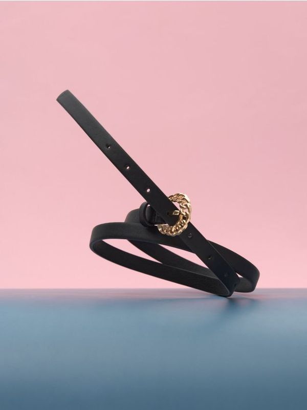 Sinsay Sinsay - Crni remen s ukrasnom kopčom