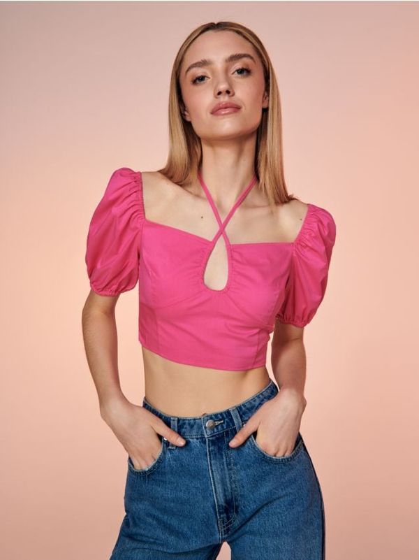 Sinsay Sinsay - Crop top na vezanje