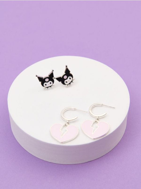 Sinsay Sinsay - Komplet od 2 para naušnica Kuromi