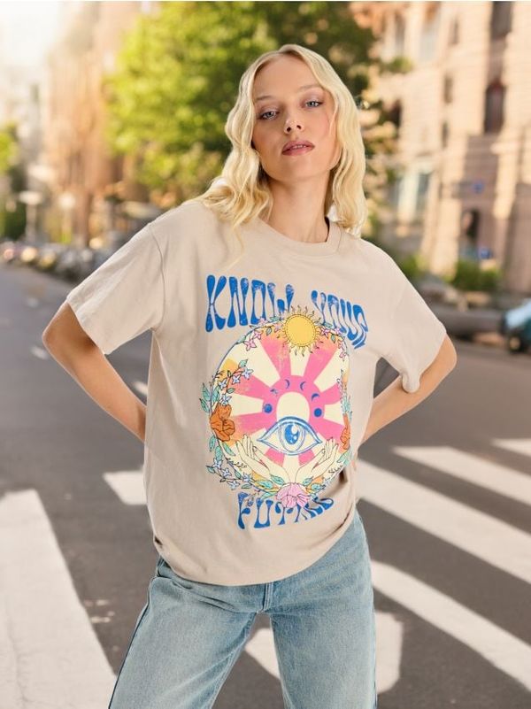 Sinsay Sinsay - Majica dugih rukava s printom