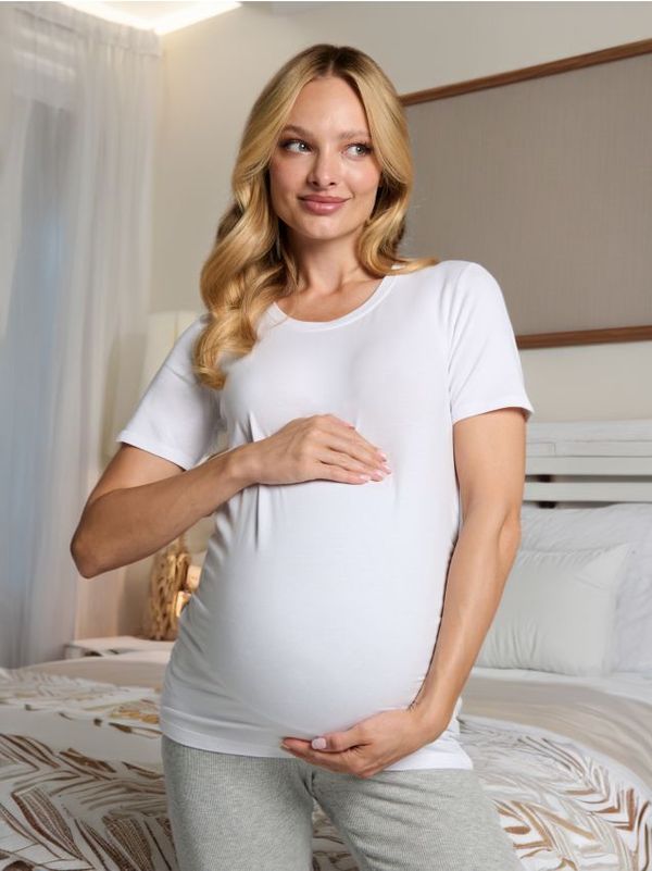 Sinsay Sinsay - Majica kratkih rukava s visokim udjelom pamuka MAMA