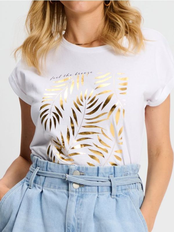 Sinsay Sinsay - Majica sa zlatnim printom