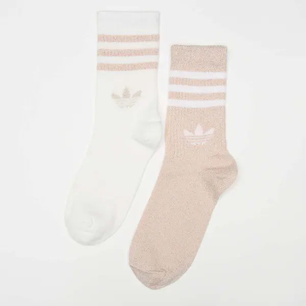 adidas Originals 2 PACK - 3-Stripes Glitter Crew Socks