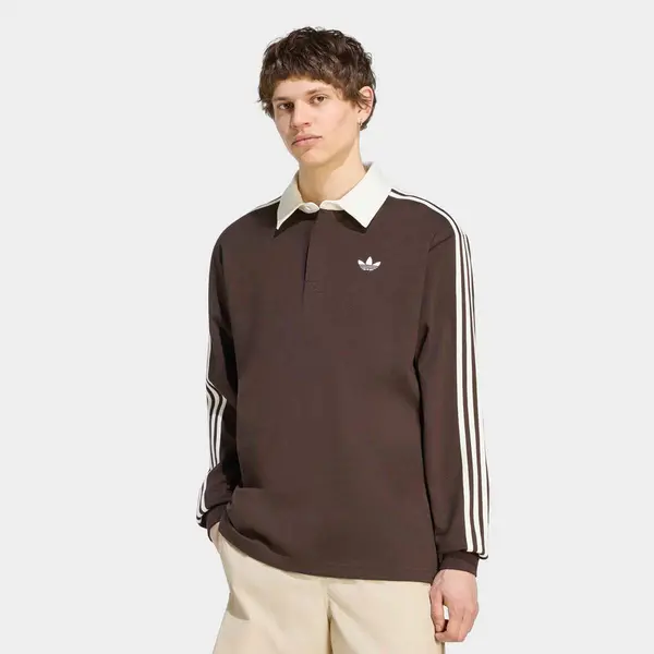adidas Originals 3-Stripes Rugby Longsleeve Polo