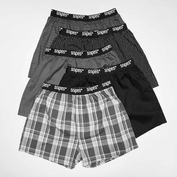 SNIPES 5 PACK - Black Tape  Woven Boxershorts