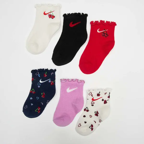 Nike 6 PACK - Cherry Infant Lightweight Ankle Socks