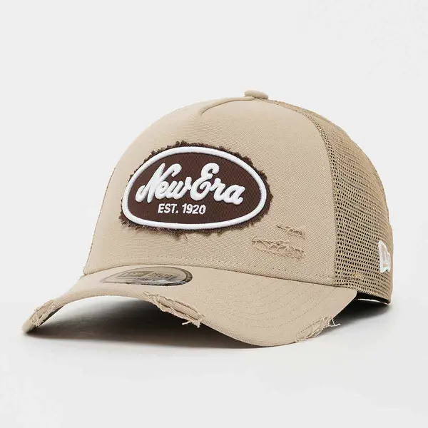 new era 9Forty A-Frame Trucker Oval Canvas Distress