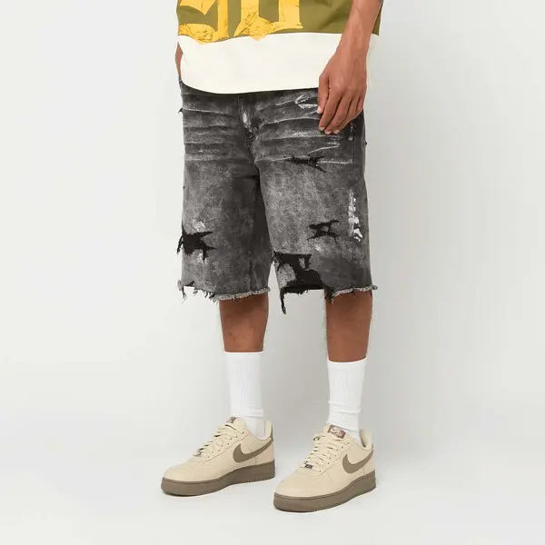 Smoke Rise ARTISAN VINATGE WASHED DENIM SHORTS ARGON BLACK