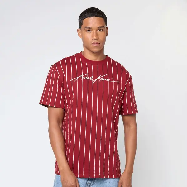 Karl Kani Autograph Pinstripe Jersey Boxy T-Shirt