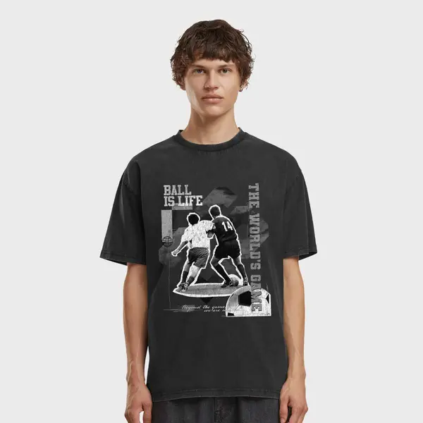 mister tee Ball Is Life Vintage Oversize Tee