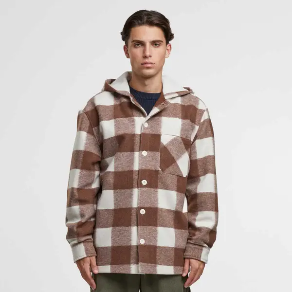 Urban Classics Big Check Jacket With Hood