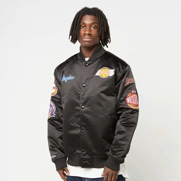Mitchell & Ness Black Out Satin Jacket Los Angeles Lakers