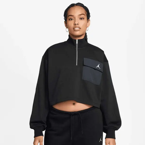 Jordan Brooklyn Fleece French Terry Quarter Zip Hike Mike
