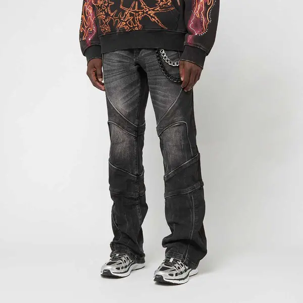 Smoke Rise Color Block & Piping Jeans