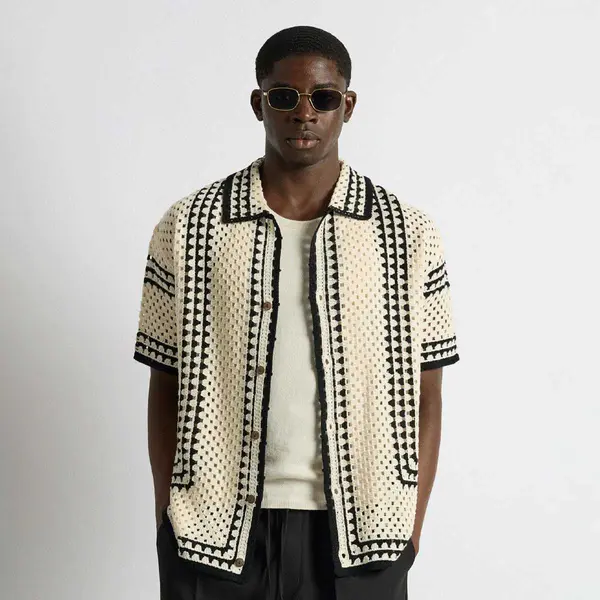 Burocs Crochet Bicolor Shirt