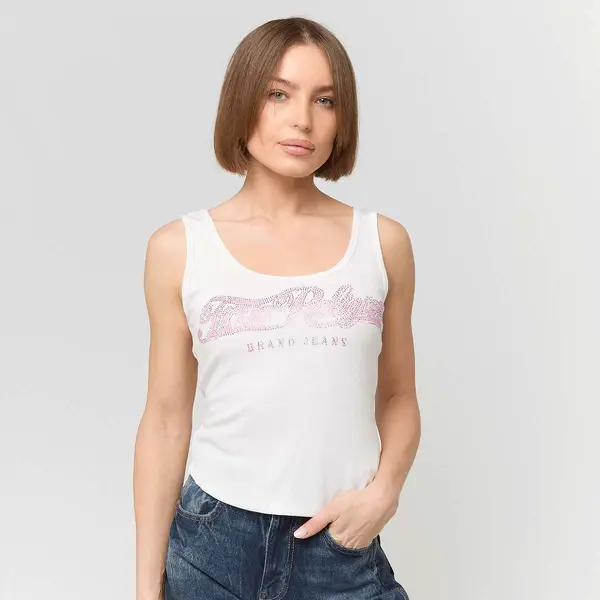 True Religion Crystal Square Neck Rib Tank