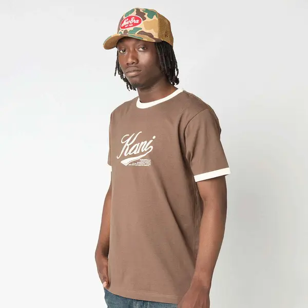 Karl Kani Cursive Varsity Regular Ringer T-Shirt