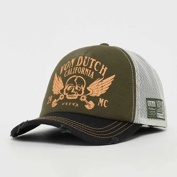Von Dutch Originals Distressed Trucker Cap California