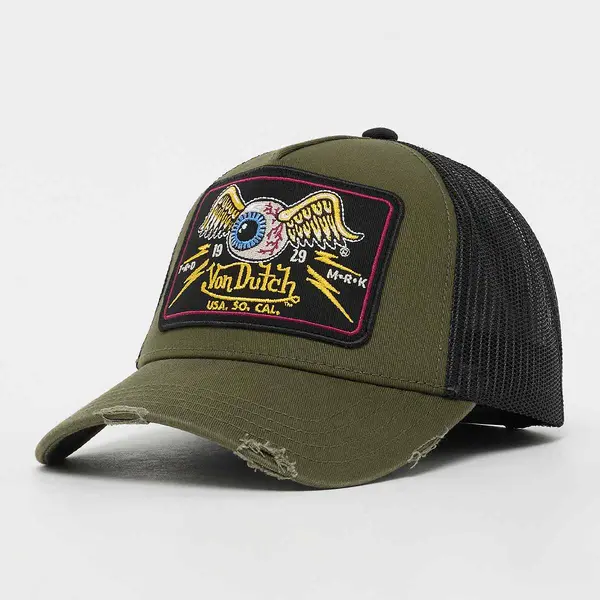 Von Dutch Originals Distressed Trucker Cap Flying Eyeball