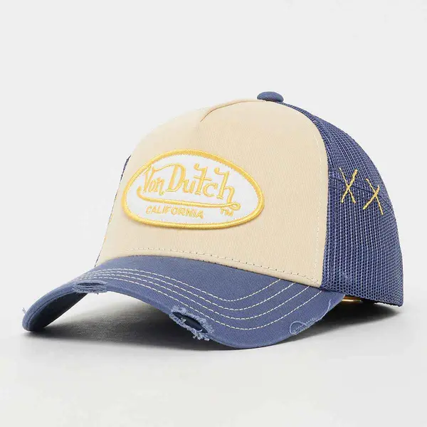 Von Dutch Originals Distressed Trucker Cap Oval Logo Patch2