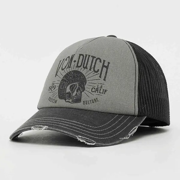 Von Dutch Originals Distressed Trucker Cap Ride On The Storm