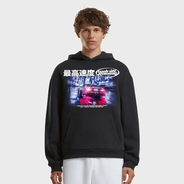 mister tee Drift Racing Fluffy Hoody