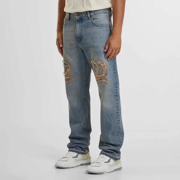 2Y STUDIOS Durga Logo Straight Jeans