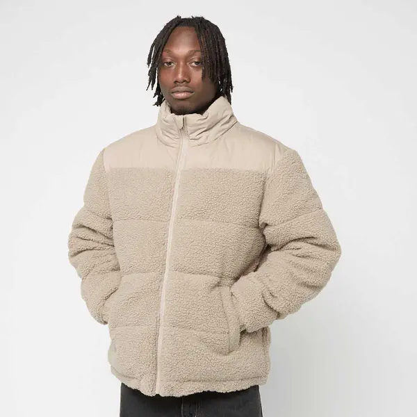Urban Classics Fabric Mix Teddy Puffer Jacket