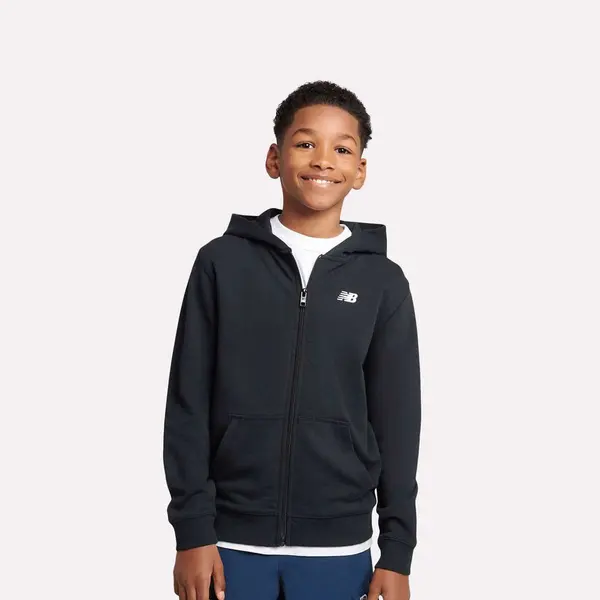 New Balance French Terry Small Logo Full Zip Hoodie