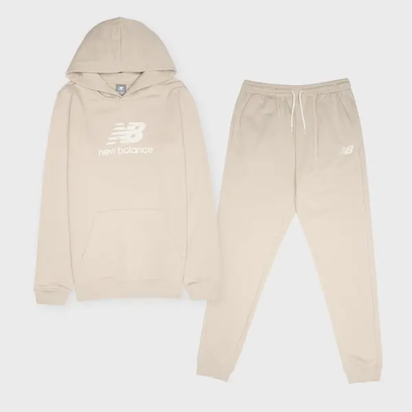 New Balance French Terry Stacked Logo Crew & Jog Set