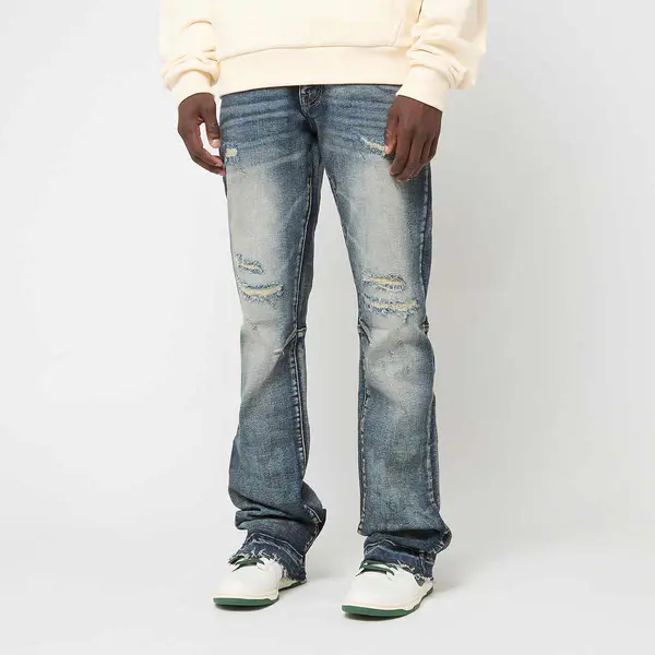 Smoke Rise Heavy Whisker Effect Jeans