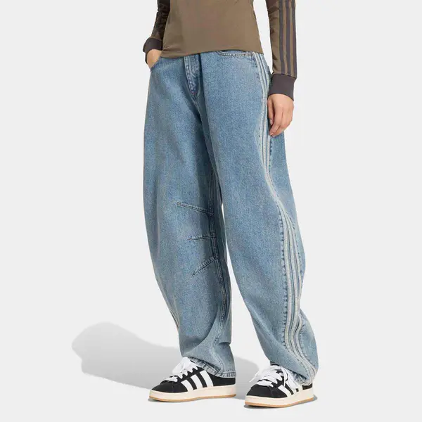adidas Originals High Rise Barrel Leg Denim Pant
