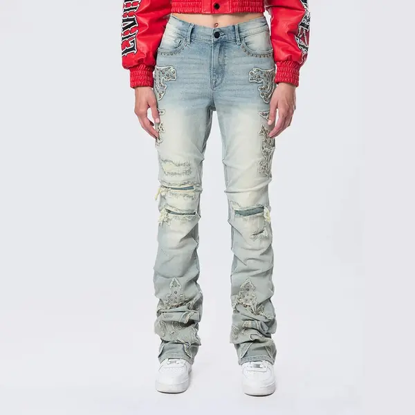 Smoke Rise High Rise Stacked Western Jeans