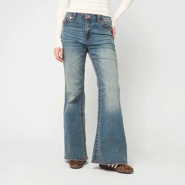 True Religion Katrina High Rise Flare Flap Big T