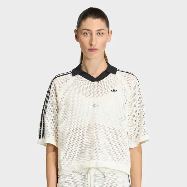 adidas Originals Knitted Crochet Polo
