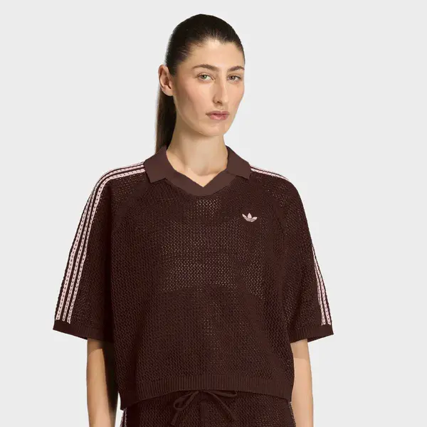 adidas Originals Knitted Crochet Polo