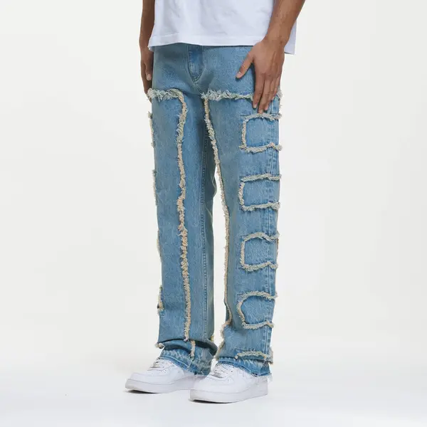 2Y STUDIOS Kosa Destroyed Straight Jeans
