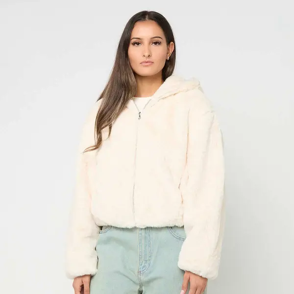 Urban Classics Ladies Full Zip Faux Fur Hoodie