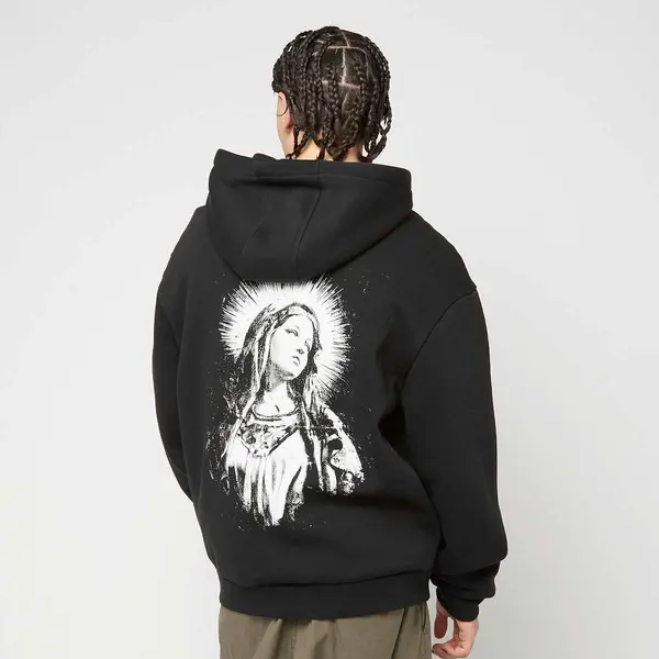 mister tee Mary Cross Fluffy Zip Hoody