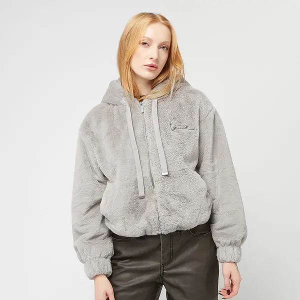 Karl Kani Metal Signature Vegan Fur Zip Hoodie Jacket
