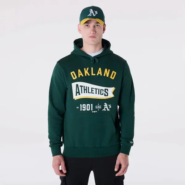 new era MLB Pennant Graphic Hoodie Oakland Athletics