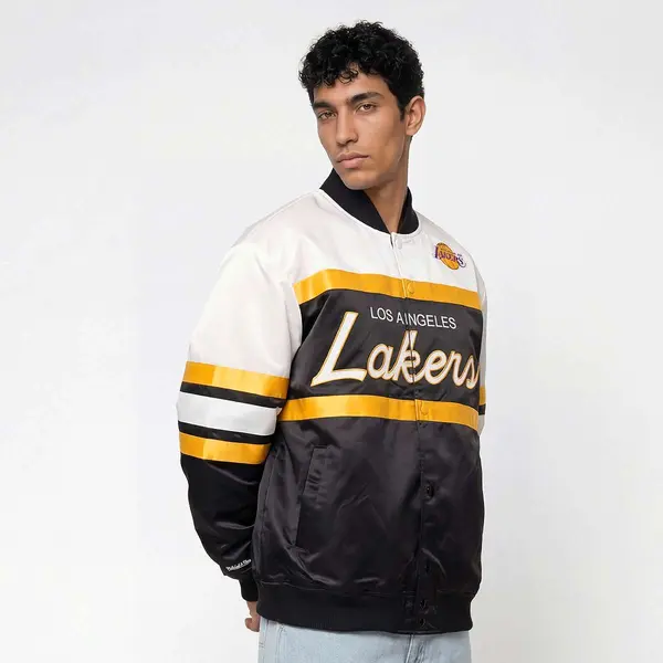 Mitchell & Ness NBA L.A. Lakers Team Color Head Coach Light Weight Satin Jacket