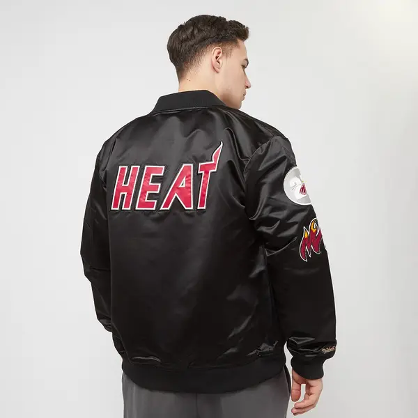 Mitchell & Ness NBA Lightweight Satin Bomber Miami Heat