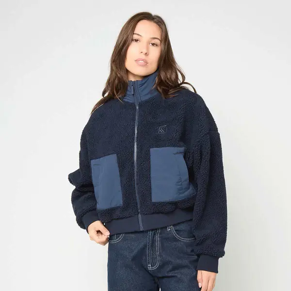 Karl Kani OG Crop Teddy Bomber Jacket