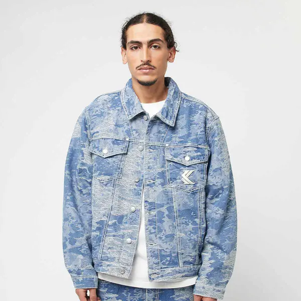 Karl Kani OG Distress Camo Oversized Denim Jacket
