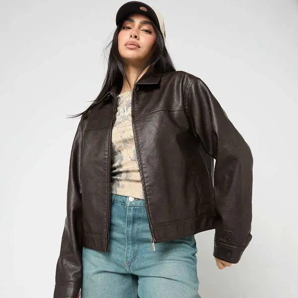 Karl Kani OG Retro Pu Leather Boxy Jacket