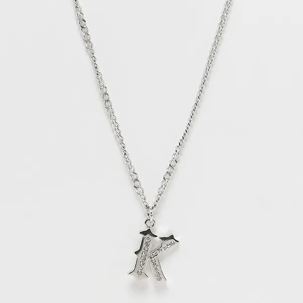 Karl Kani Rhinestone Pendant Cuban Link Chain